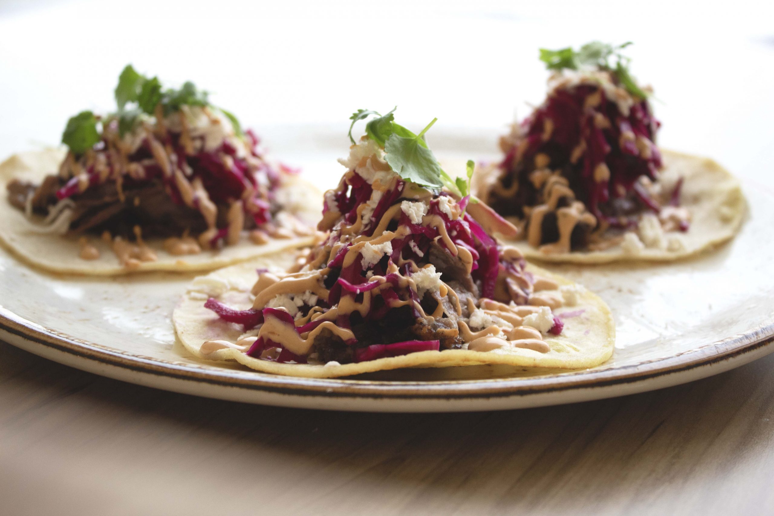Plate of Beef Tacos